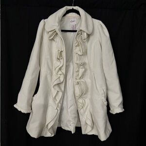 Cream Ruffle Coat